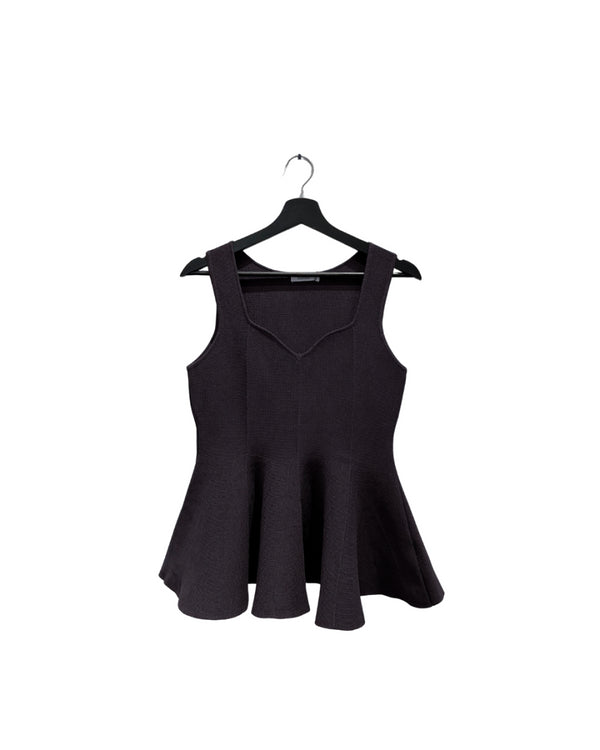Black Peplum Top