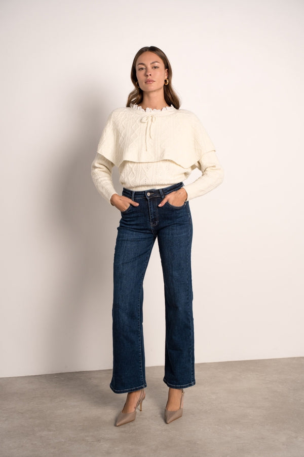 Dark wash Straight Leg Jeans